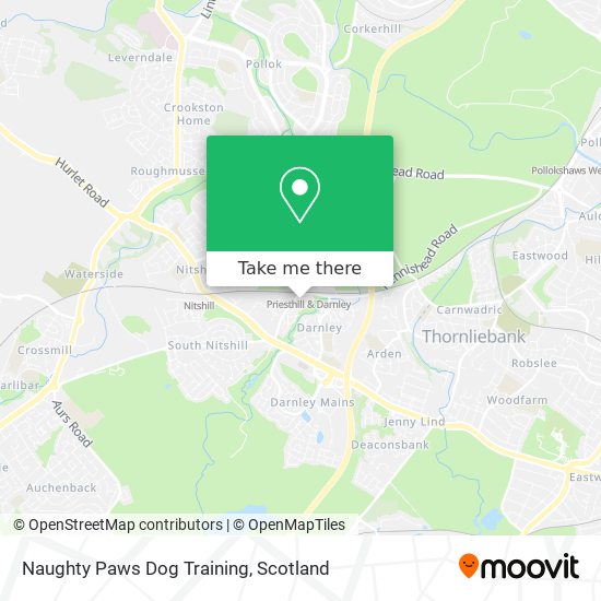Naughty Paws Dog Training map