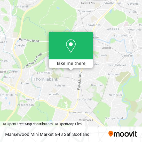 Mansewood Mini Market G43 2af map