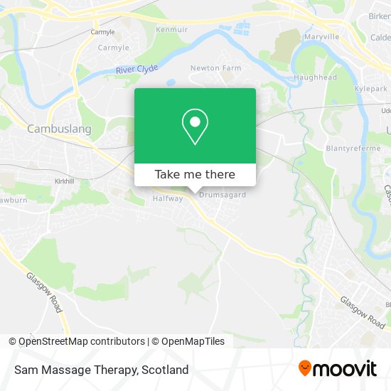 Sam Massage Therapy map