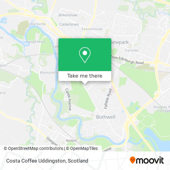 Costa Coffee Uddingston map