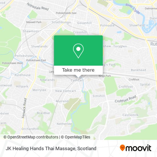 JK Healing Hands Thai Massage map