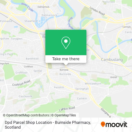 Dpd Parcel Shop Location - Burnside Pharmacy map