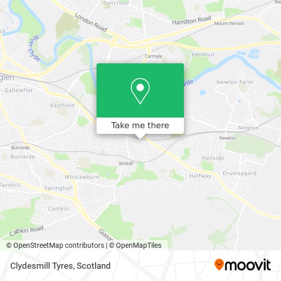 Clydesmill Tyres map
