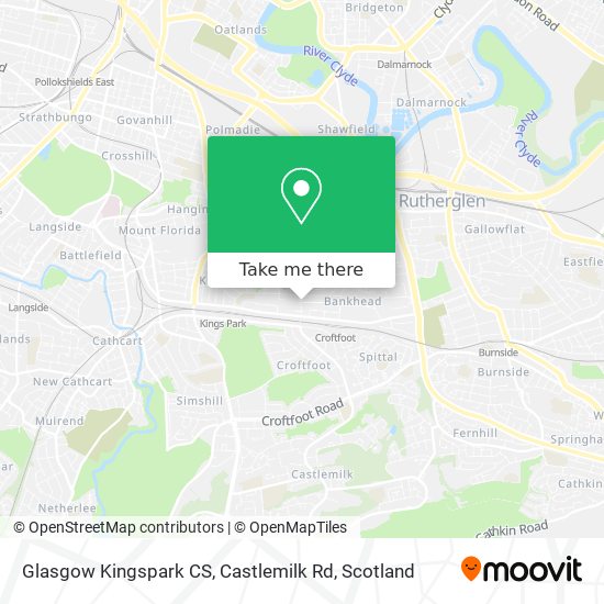 Glasgow Kingspark CS, Castlemilk Rd map