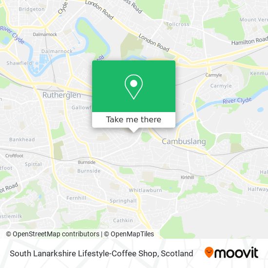 South Lanarkshire Lifestyle-Coffee Shop map