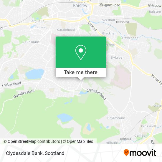 Clydesdale Bank map