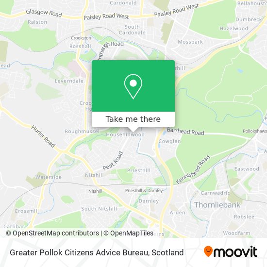 Greater Pollok Citizens Advice Bureau map