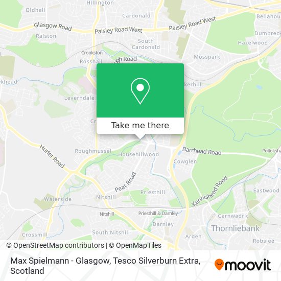Max Spielmann - Glasgow, Tesco Silverburn Extra map