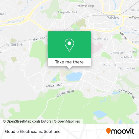 Goudie Electricians map