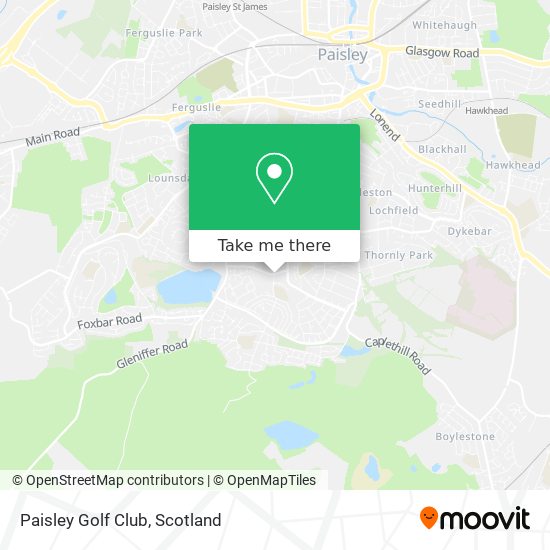 Paisley Golf Club map