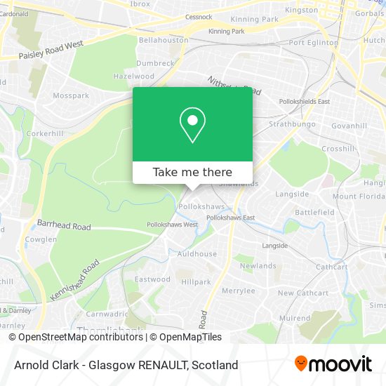 Arnold Clark - Glasgow RENAULT map