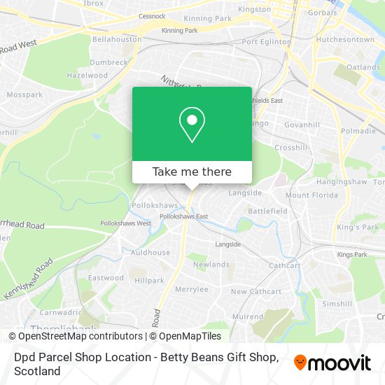 Dpd Parcel Shop Location - Betty Beans Gift Shop map