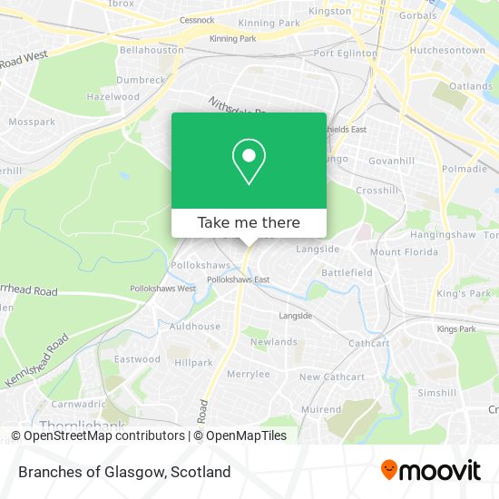 Branches of Glasgow map