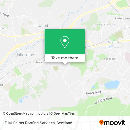 P M Cairns Roofing Services map