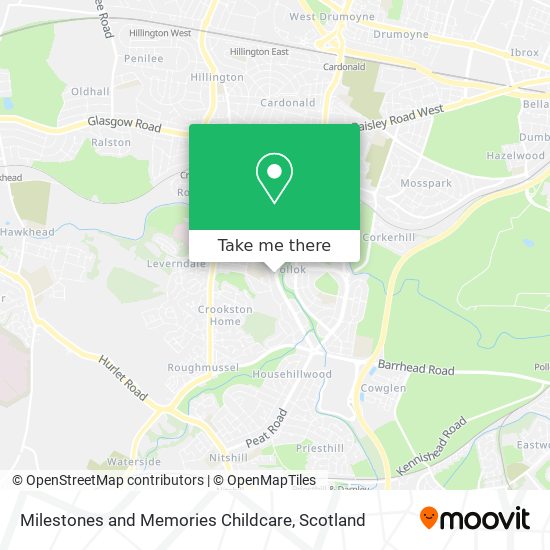 Milestones and Memories Childcare map