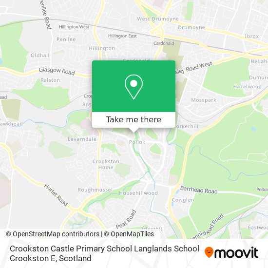 Crookston Castle Primary School Langlands School Crookston E map