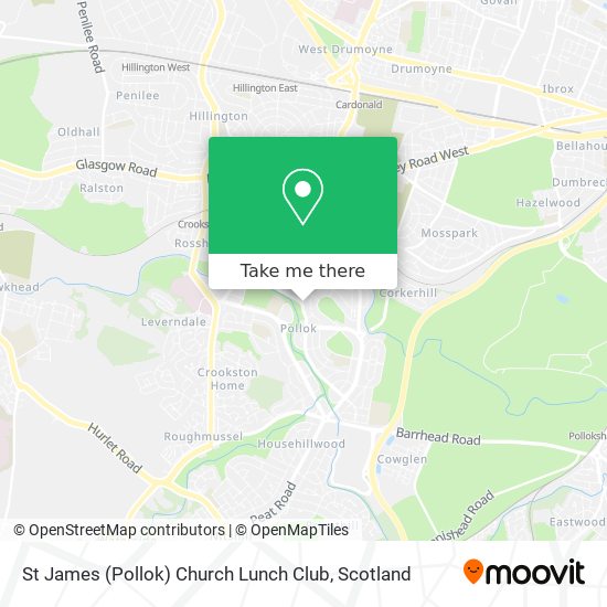 St James (Pollok) Church Lunch Club map