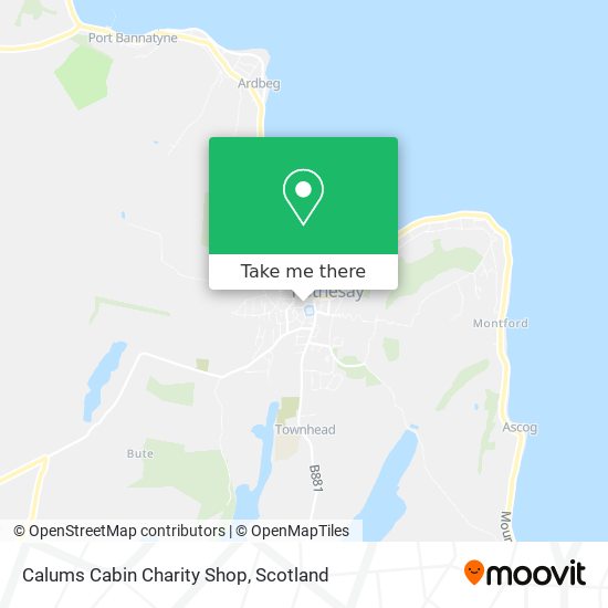 Calums Cabin Charity Shop map