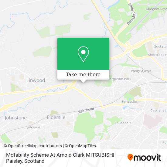 Motability Scheme At Arnold Clark MITSUBISHI Paisley map