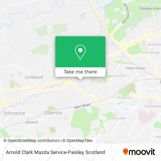 Arnold Clark Mazda Service-Paisley map