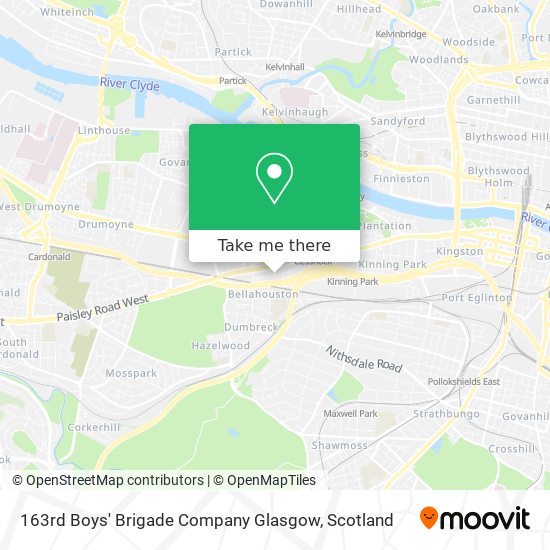 163rd Boys' Brigade Company Glasgow map