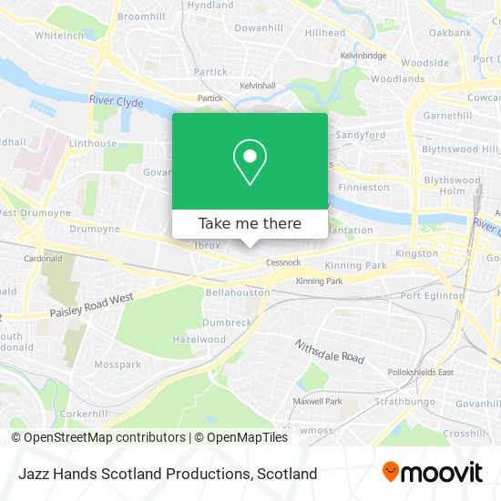 Jazz Hands Scotland Productions map