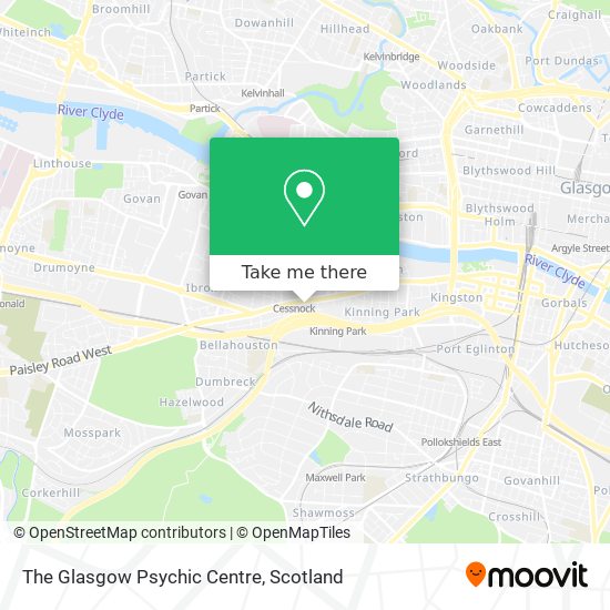 The Glasgow Psychic Centre map