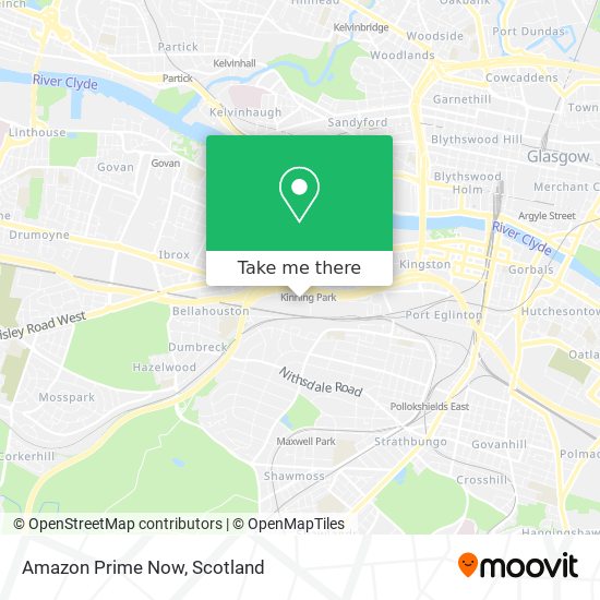 Amazon Prime Now map