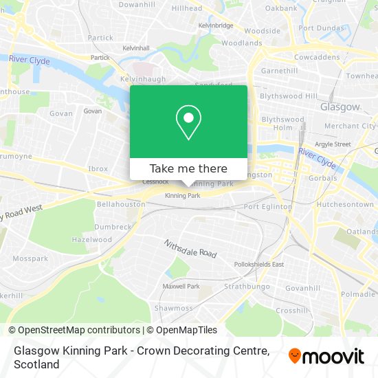 Glasgow Kinning Park - Crown Decorating Centre map