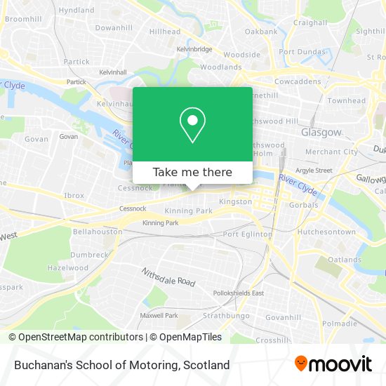 Buchanan's School of Motoring map