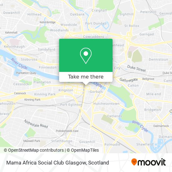 Mama Africa Social Club Glasgow map