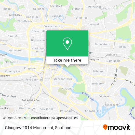 Glasgow 2014 Monument map