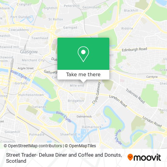 Street Trader- Deluxe Diner and Coffee and Donuts map