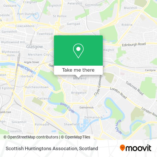 Scottish Huntingtons Assocation map