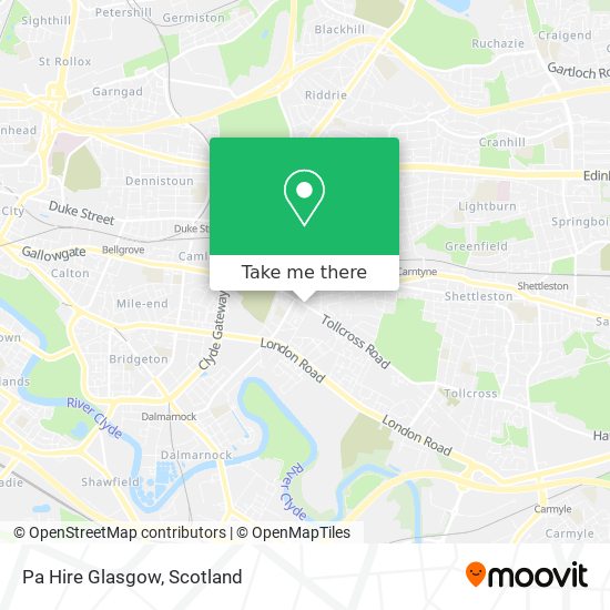 Pa Hire Glasgow map