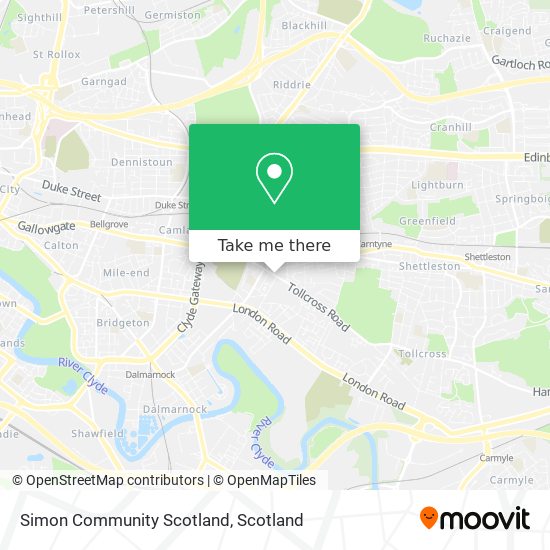Simon Community Scotland map