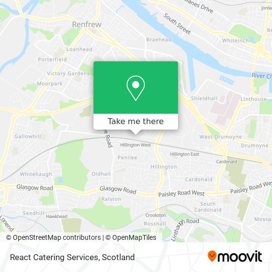 React Catering Services map