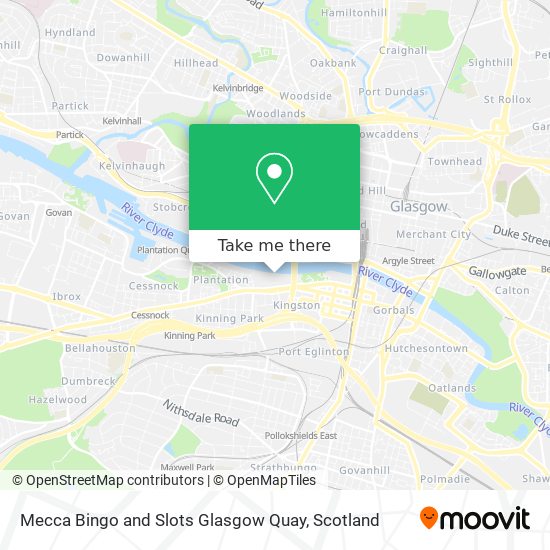 Mecca Bingo and Slots Glasgow Quay map