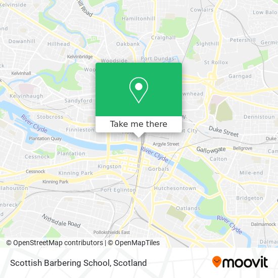 Scottish Barbering School map