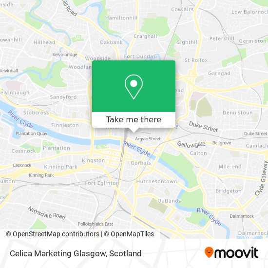 Celica Marketing Glasgow map