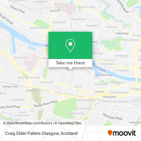 Craig Elder Pallets Glasgow map