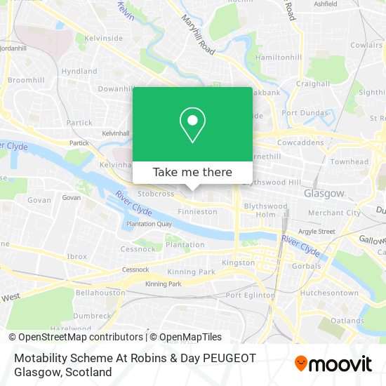 Motability Scheme At Robins & Day PEUGEOT Glasgow map