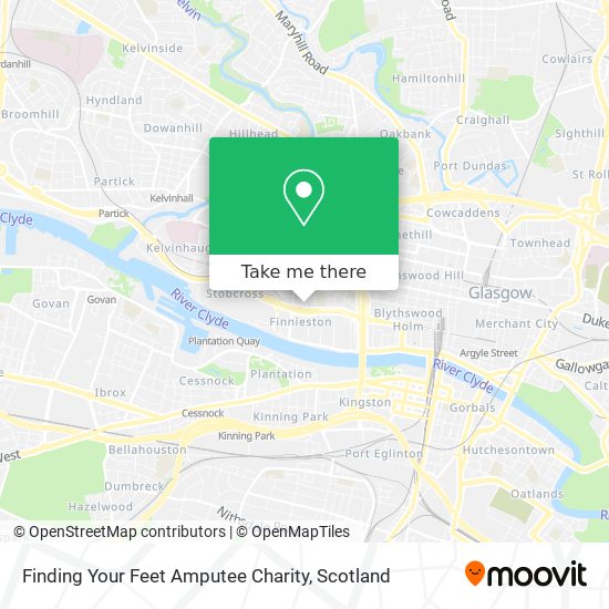 Finding Your Feet Amputee Charity map