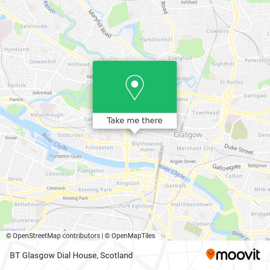 BT Glasgow Dial House map