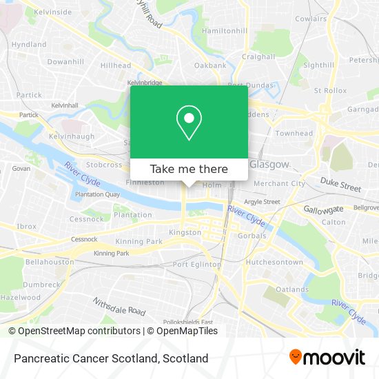 Pancreatic Cancer Scotland map