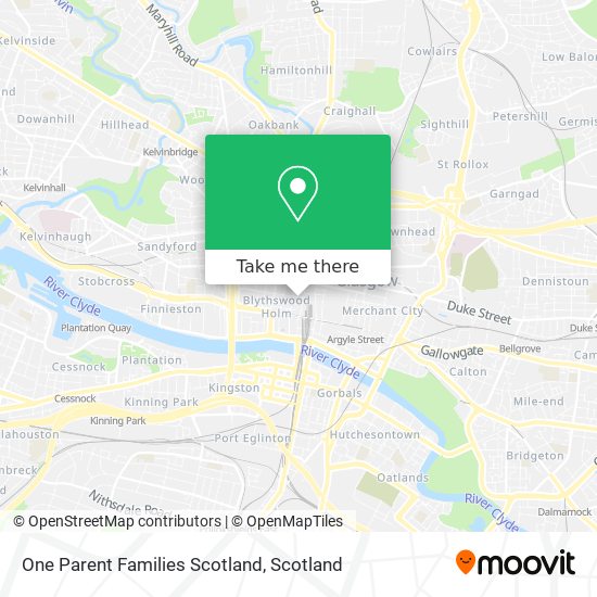 One Parent Families Scotland map