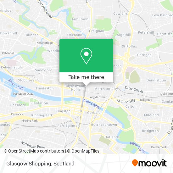 Glasgow Shopping map