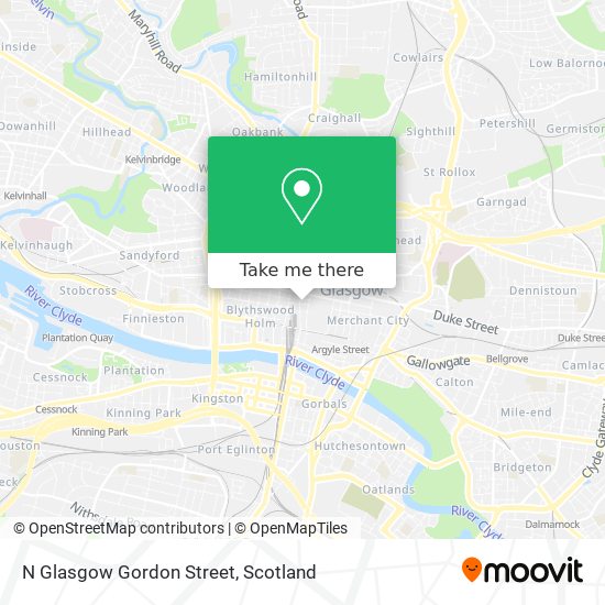 N Glasgow Gordon Street map
