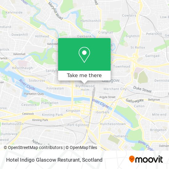 Hotel Indigo Glascow Resturant map