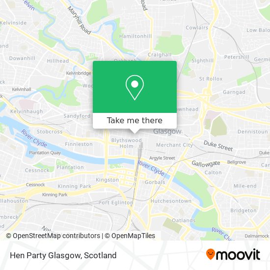 Hen Party Glasgow map